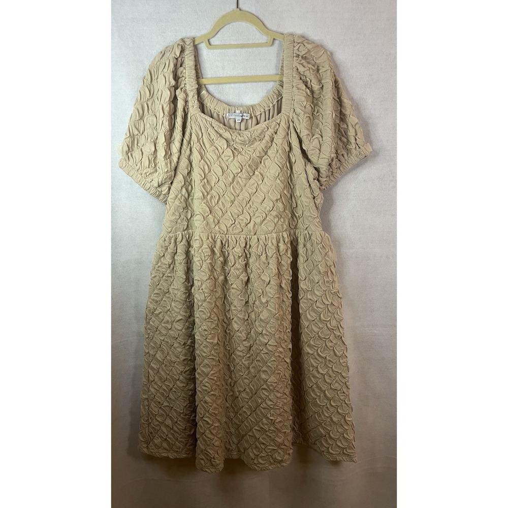 Baltic Born Dress Keri Gathered Dress Light Taupe Beige Tan 2XL NWT - Picture 8 of 13